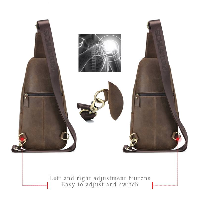 SCHLATUM Brusttasche aus 100 % – Leather Backpack Vintage Bewertung und Preis