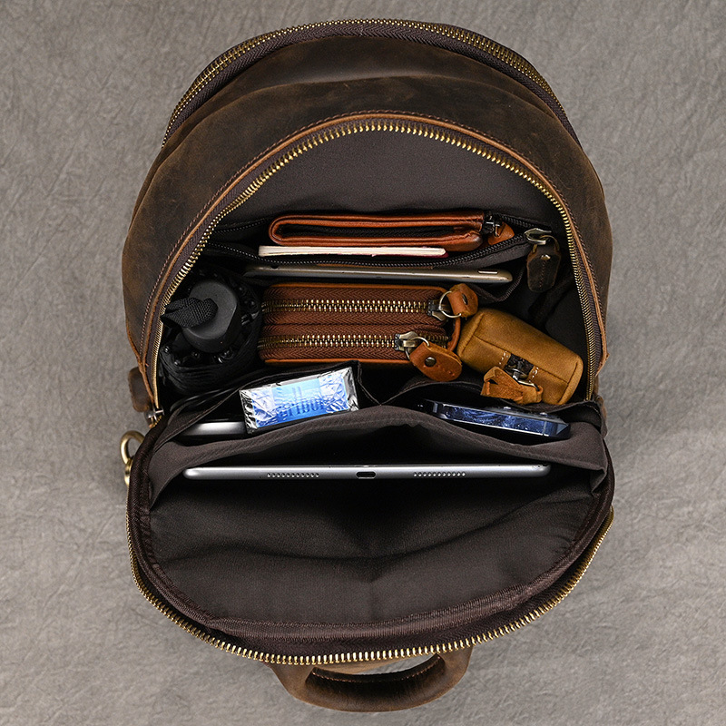 Große lässige Brusttasche Echt – Leather Backpack Vintage Bewertung und Preis