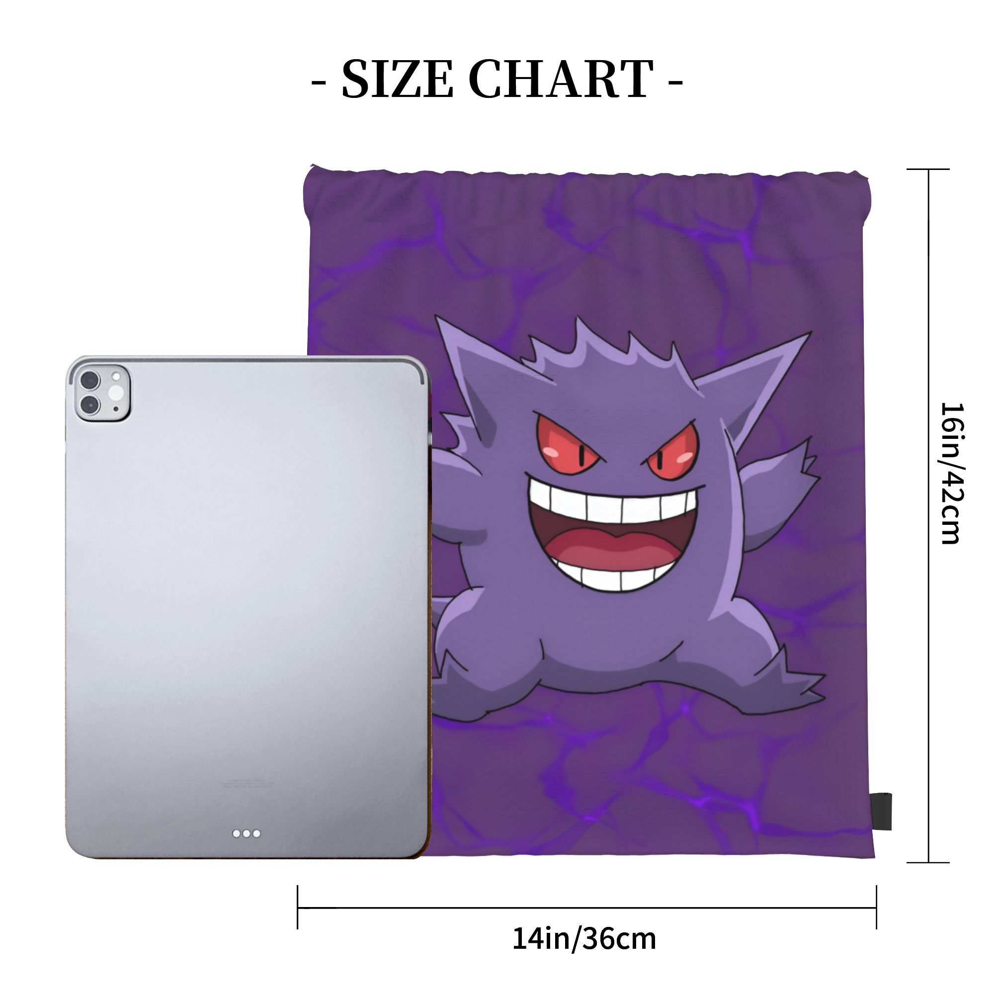 Maßgefertigter Pokemon Gengar  – Drawstring Gym Bag Bewertung und Preis